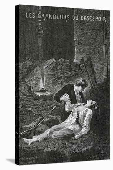 Les Grandeurs Du Desespoir - Illustration from Les Misérables, 19th Century-Alphonse Marie de Neuville-Stretched Canvas