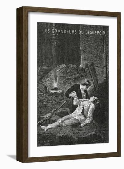 Les Grandeurs Du Desespoir - Illustration from Les Misérables, 19th Century-Alphonse Marie de Neuville-Framed Giclee Print