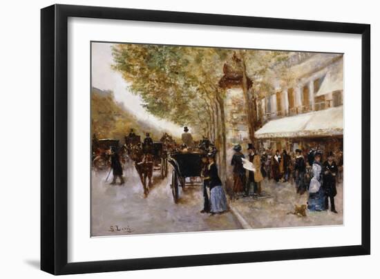 Les Grands Boulevards, Paris-Giovanni Lessi-Framed Giclee Print