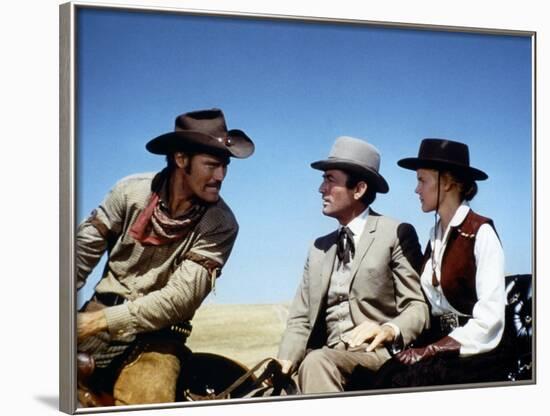 Les Grands Espaces THE BIG COUNTRY by William Wyler with Chuck Connors, Gregory Peck and Carroll Ba-null-Framed Photo
