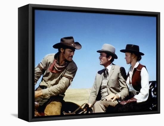 Les Grands Espaces THE BIG COUNTRY by William Wyler with Chuck Connors, Gregory Peck and Carroll Ba-null-Framed Stretched Canvas