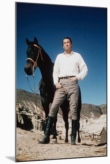 Les Grands Espaces THE BIG COUNTRY by William Wyler with Gregory Peck, 1958 (photo)-null-Mounted Photo