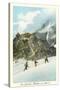 Les Grands Mulets, Winter Hikers in the Alps-null-Stretched Canvas