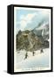 Les Grands Mulets, Winter Hikers in the Alps-null-Framed Stretched Canvas