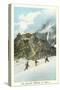 Les Grands Mulets, Winter Hikers in the Alps-null-Stretched Canvas