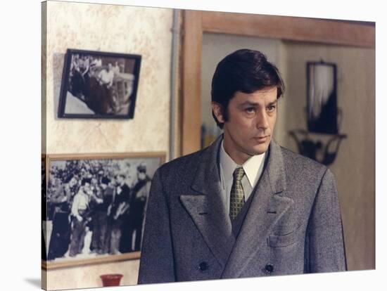 Les granges brulees The Burned Barns by Jean Chapot with Alain Delon, 1973 (photo)-null-Stretched Canvas