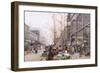 Les Halles and St. Eustache-Eugene Galien-Laloue-Framed Giclee Print