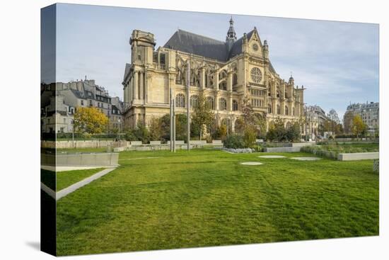 Les Halles, Saint Eustache Church-Guido Cozzi-Stretched Canvas