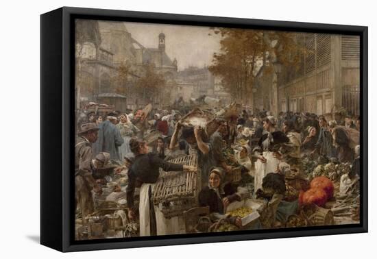 Les Halles-Léon Lhermitte-Framed Stretched Canvas