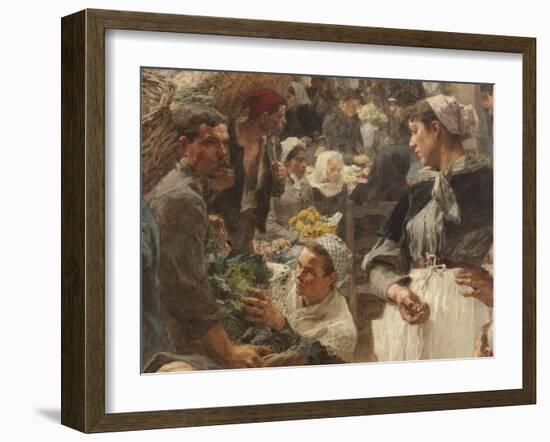 Les Halles-Léon Lhermitte-Framed Giclee Print