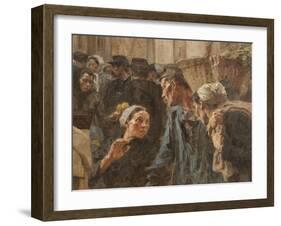 Les Halles-Léon Lhermitte-Framed Giclee Print