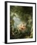 Les Hasards Heureux de l'Escarpolette, c. 1767-Jean-Honoré Fragonard-Framed Art Print