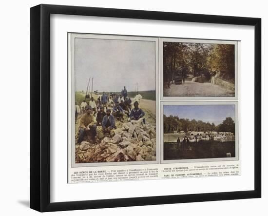 Les Heros De La Route, Route Strategique, Parc De Camions Automobiles-Jules Gervais-Courtellemont-Framed Premium Photographic Print