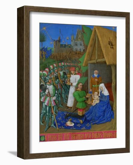 Les Heures D'Etienne Chavalier: Adoration of the Three Magi-Jean Fouquet-Framed Giclee Print