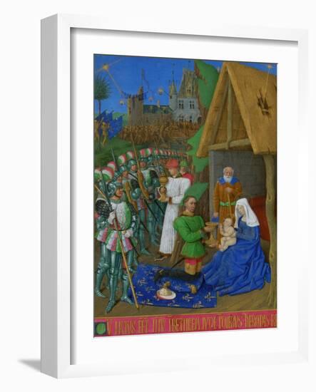 Les Heures D'Etienne Chavalier: Adoration of the Three Magi-Jean Fouquet-Framed Giclee Print