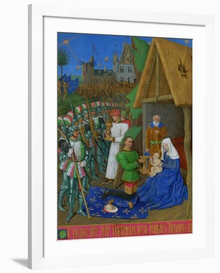 Les Heures D'Etienne Chavalier: Adoration of the Three Magi-Jean Fouquet-Framed Giclee Print