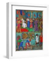 Les Heures D'Etienne Chavalier: Christ Before Pilate-Jean Fouquet-Framed Giclee Print