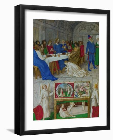 Les Heures D'Etienne Chavalier: Mary Magdalen at the Feast of Simon-Jean Fouquet-Framed Giclee Print