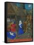 Les Heures D'Etienne Chavalier: The Adoration of the Shepherds-Jean Fouquet-Framed Stretched Canvas