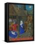 Les Heures D'Etienne Chavalier: The Adoration of the Shepherds-Jean Fouquet-Framed Stretched Canvas