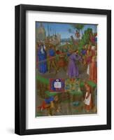 Les Heures D'Etienne Chavalier: The Carrying of the Cross-Jean Fouquet-Framed Giclee Print