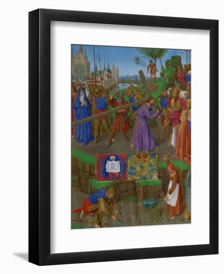 Les Heures D'Etienne Chavalier: The Carrying of the Cross-Jean Fouquet-Framed Giclee Print