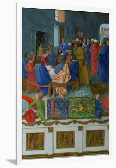 Les Heures D'Etienne Chavalier: The Last Supper-Jean Fouquet-Framed Giclee Print