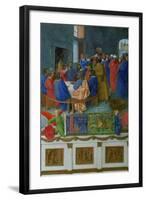 Les Heures D'Etienne Chavalier: The Last Supper-Jean Fouquet-Framed Giclee Print