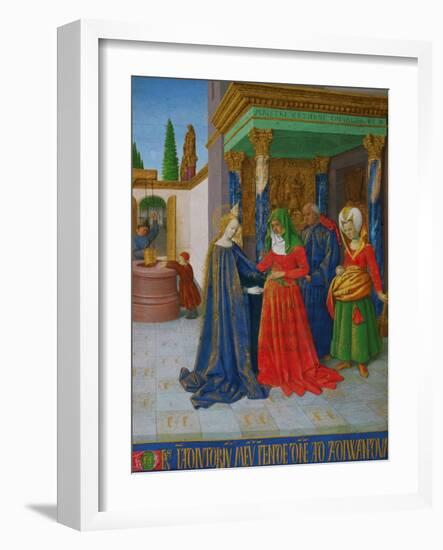 Les Heures D'Etienne Chavalier: The Visitation-Jean Fouquet-Framed Giclee Print