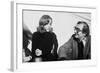 LES INNOCENTS AUX MAINS SALES, 1974 directed by CLAUDE CHABROL On the set, Romy Schneider and Claud-null-Framed Photo