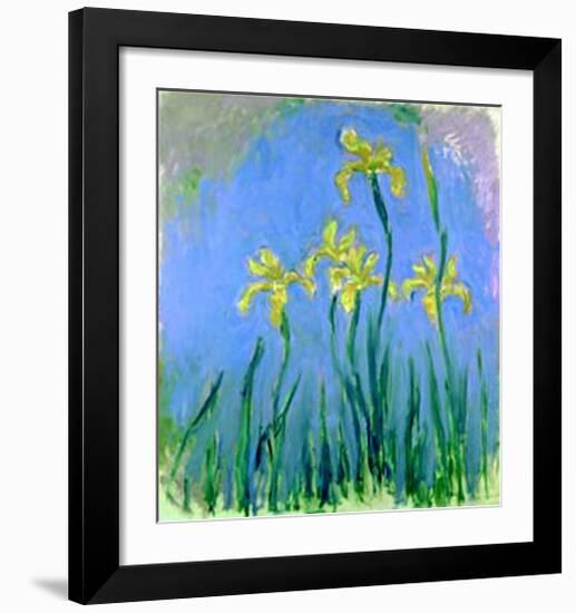 Les Iris Jaunes-Claude Monet-Framed Art Print