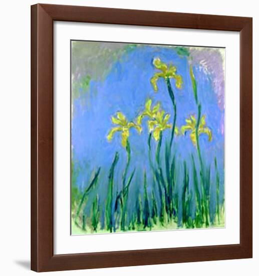 Les Iris Jaunes-Claude Monet-Framed Art Print