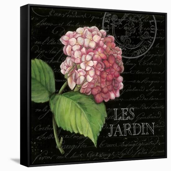 Les Jardin Geranium Sq.-Kimberly Poloson-Framed Stretched Canvas