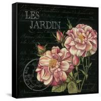 Les Jardin Roses Sq.-Kimberly Poloson-Framed Stretched Canvas