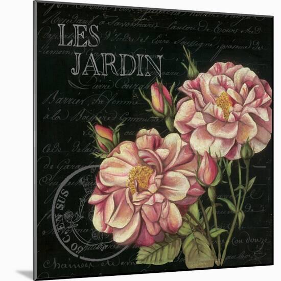 Les Jardin Roses Sq.-Kimberly Poloson-Mounted Art Print