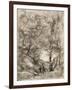 Les Jardins D'Horace, 1856-Jean-Baptiste-Camille Corot-Framed Premium Giclee Print