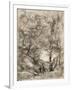 Les Jardins D'Horace, 1856-Jean-Baptiste-Camille Corot-Framed Premium Giclee Print