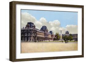 Les Jardins Du Louvre, Paris, 1900-null-Framed Giclee Print