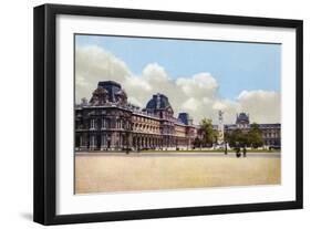 Les Jardins Du Louvre, Paris, 1900-null-Framed Giclee Print