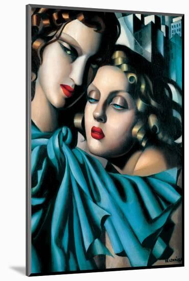 Les Jeunes Filles-Tamara de Lempicka-Mounted Premium Giclee Print