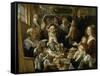 Les Jeunes piaillent comme chantent les vieux-Jacob Jordaens-Framed Stretched Canvas