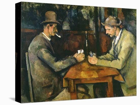 Les joueurs de cartes-Paul Cézanne-Stretched Canvas
