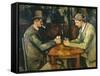 Les joueurs de cartes-Paul Cézanne-Framed Stretched Canvas