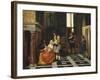 Les Joueurs de cartes-Pieter de Hooch-Framed Giclee Print