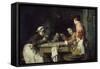 Les Joueurs de cartes-Joseph Bail-Framed Stretched Canvas