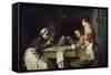 Les Joueurs de cartes-Joseph Bail-Framed Stretched Canvas