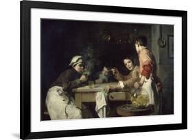 Les Joueurs de cartes-Joseph Bail-Framed Giclee Print