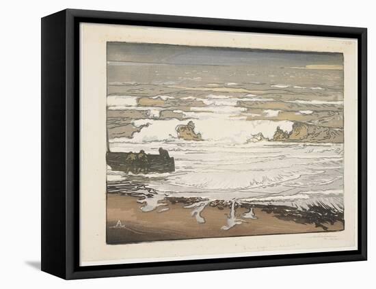 Les Lames Déferlent, Marée De Septembre, 1901-Auguste Lepere-Framed Stretched Canvas