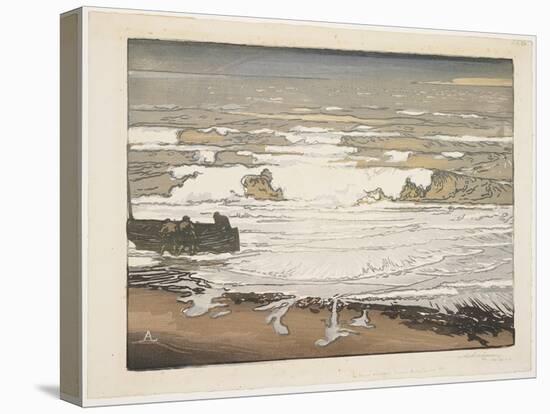 Les Lames Déferlent, Marée De Septembre, 1901-Auguste Lepere-Stretched Canvas