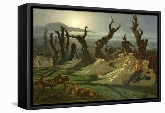 Les Lavandieres De La Nuit (The Washerwomen of the Night) circa 1861-Jean Edouard Dargent-Framed Stretched Canvas